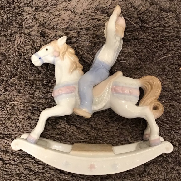 Paul Sebastian Porcelain Figurine Vintage 1991 Boy on Rocking Horse - Picture 5 of 11
